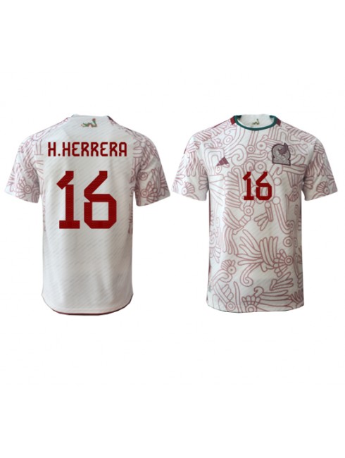 Mexiko Hector Herrera #16 Replika Borta Kläder VM 2022 Kortärmad
